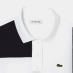 Lacoste שמלת פולו פיקה טלאים DZ4D0D2519 לבן sbh נשים - Image 4