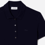 Lacoste שמלת פולו פיקה מכותנה מתיחה DZ4D0D2371 כחול כהה 166 נשים - Image 6