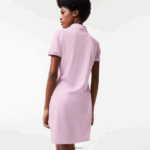 Lacoste שמלת פולו פיקה מכותנה מתיחה DZ4D0D2505 ורוד z4h נשים - Image 3