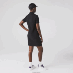 Lacoste שמלת פולו פיקה עם שרוול חצוצרה DZ4D0D2510 שחור 031 נשים - Image 3