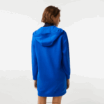 Lacoste שמלת פיקה מכותנה בגזרה רופפת DZ4D0D2473 כחול k1q נשים - Image 2