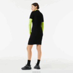 Lacoste שמלת רוכסן קדמית עם פרטי סריג DZ4D0D2481 שחור 031 נשים - Image 7