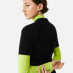 Lacoste שמלת רוכסן קדמית עם פרטי סריג DZ4D0D2481 שחור 031 נשים - Image 8