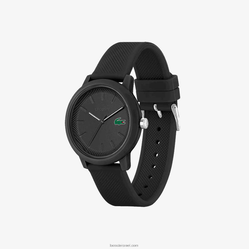 Lacoste שעון רצועת סיליקון שחור 12.12 DZ4D0D2191 שחור 000 גברים - Image 3