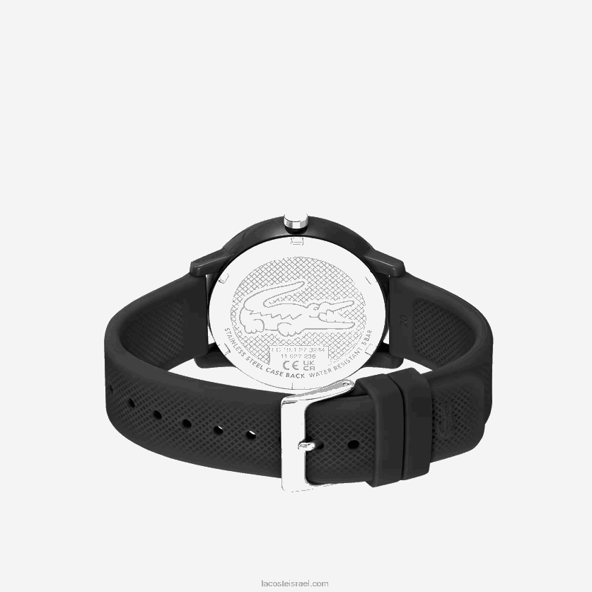 Lacoste שעון רצועת סיליקון שחור 12.12 DZ4D0D2191 שחור 000 גברים - Image 4