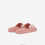 Lacoste שקופיות בהדפסה סינתטית של קרוקו 2.0 DZ4D0D2696 ורוד בהיר ולבן 208 נשים - Image 3