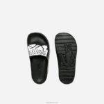 Lacoste שקופיות בהדפסה סינתטית של קרוקו 2.0 DZ4D0D2698 שחור ולבן 312 נשים - Image 4
