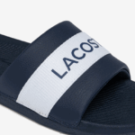 Lacoste שקופיות לוגו מטקסטיל קרוקו DZ4D0D1775 נייבי ולבן 092 גברים - Image 6