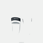 Lacoste שקופיות לוגו מטקסטיל קרוקו DZ4D0D1776 לבן & נייבי 042 גברים - Image 4