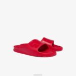 Lacoste שקופיות לוגו סינטטי croco 2.0 DZ4D0D1811 אדום rr1 גברים - Image 2