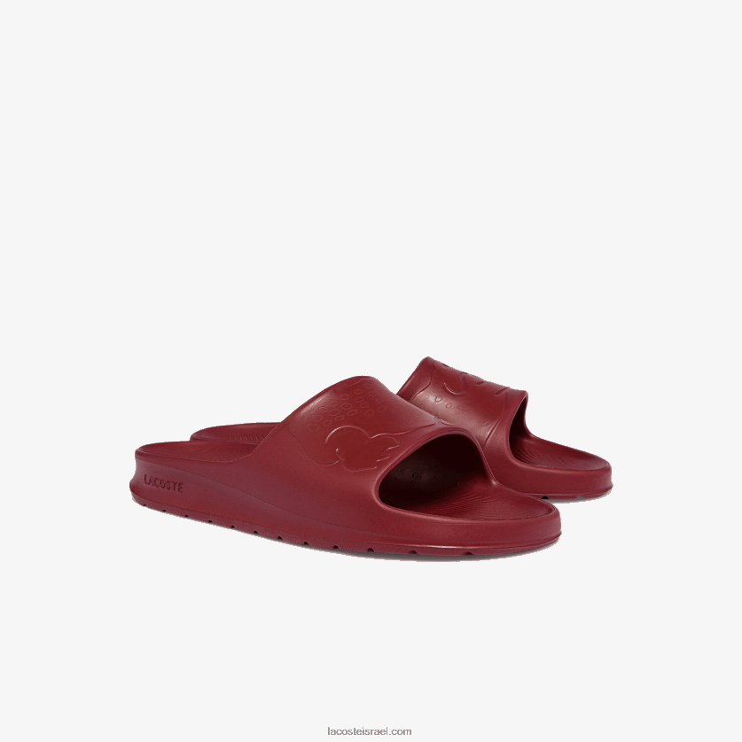 Lacoste שקופיות לוגו סינטטי croco 2.0 DZ4D0D1813 אדום כהה dr2 גברים - Image 2
