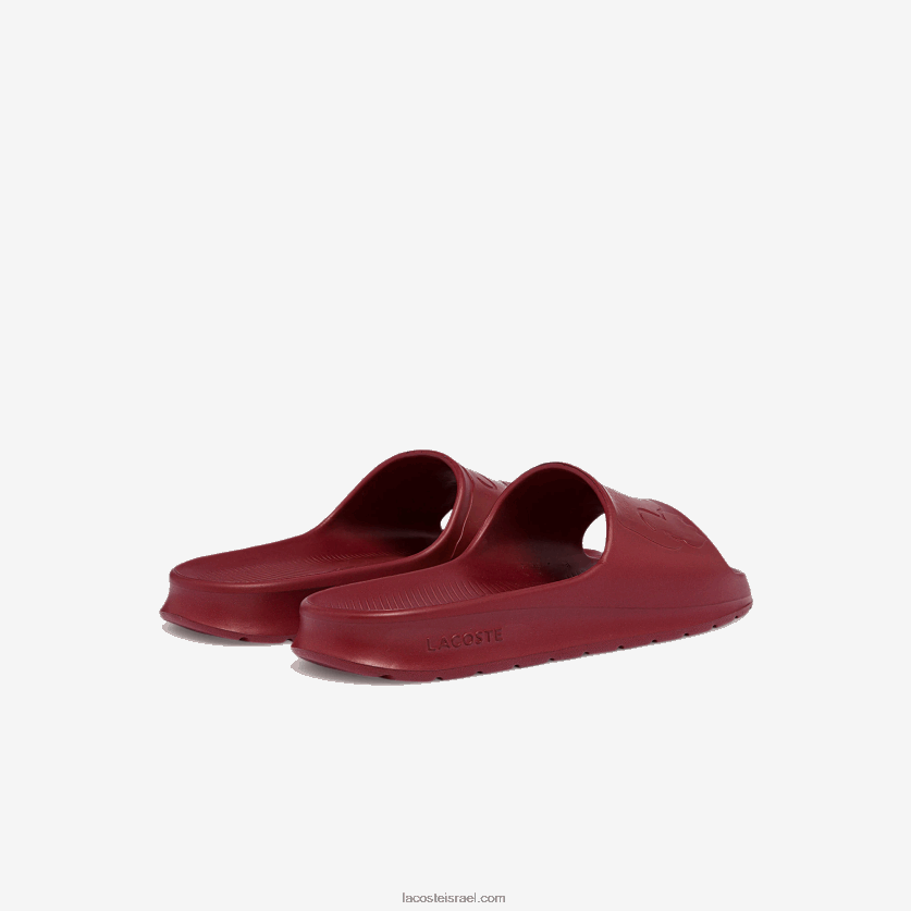 Lacoste שקופיות לוגו סינטטי croco 2.0 DZ4D0D1813 אדום כהה dr2 גברים - Image 3