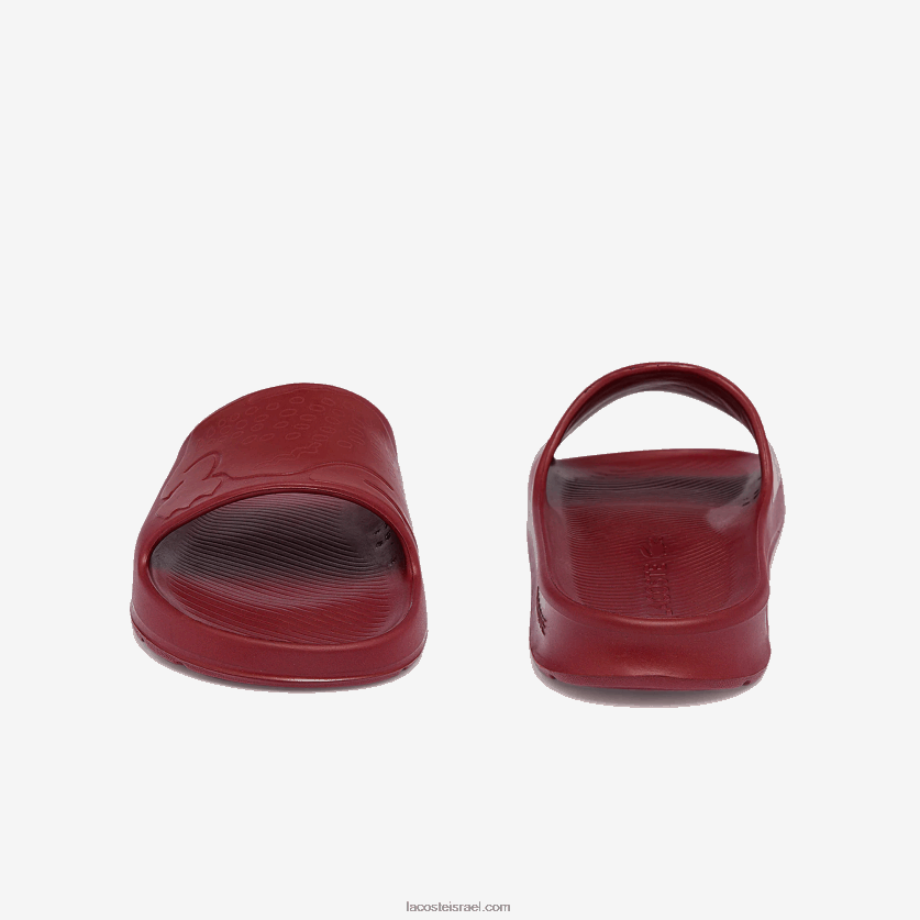 Lacoste שקופיות לוגו סינטטי croco 2.0 DZ4D0D1813 אדום כהה dr2 גברים - Image 5
