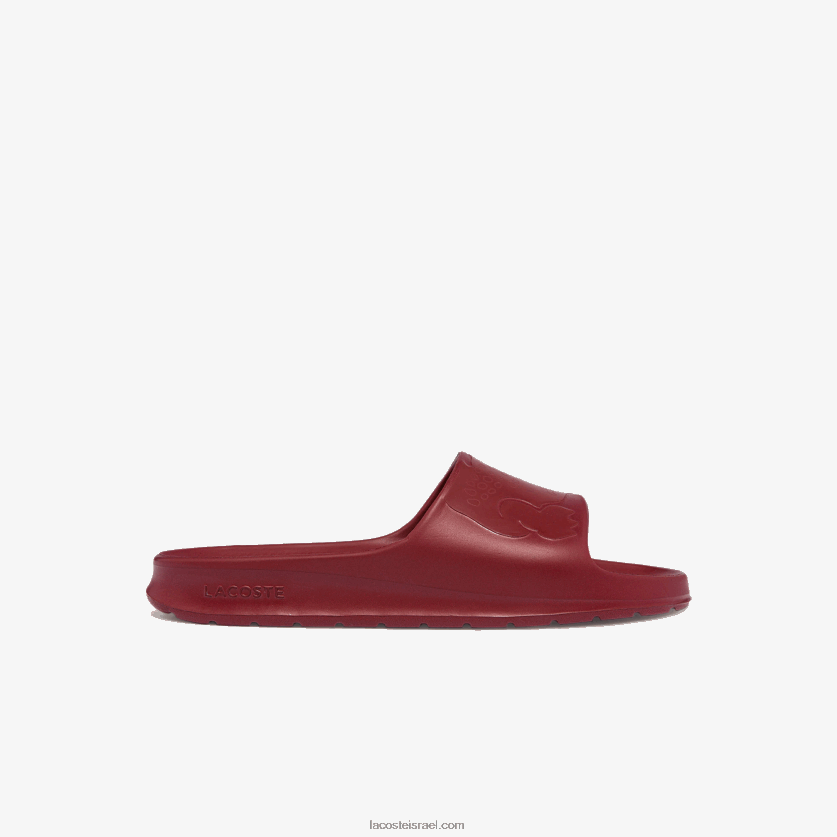 Lacoste שקופיות לוגו סינטטי croco 2.0 DZ4D0D1813 אדום כהה dr2 גברים - Image 1