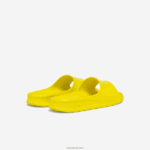 Lacoste שקופיות לוגו סינטטי croco 2.0 DZ4D0D2712 צהוב בהיר ly2 נשים - Image 3