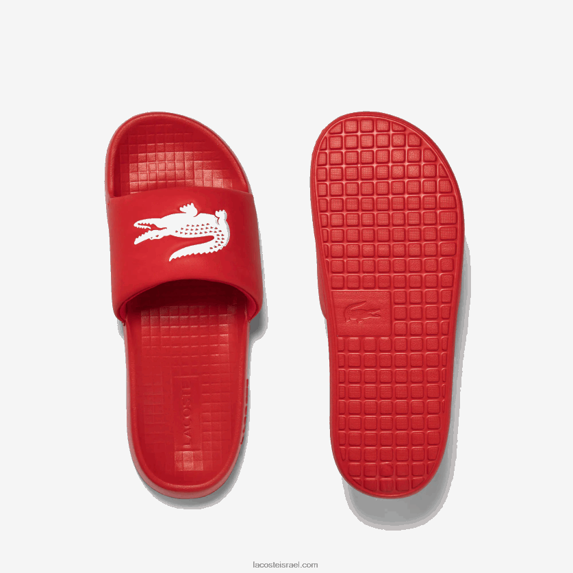 Lacoste שקופיות סינתטיות croco 1.0 DZ4D0D1729 אדום לבן 17k גברים - Image 4