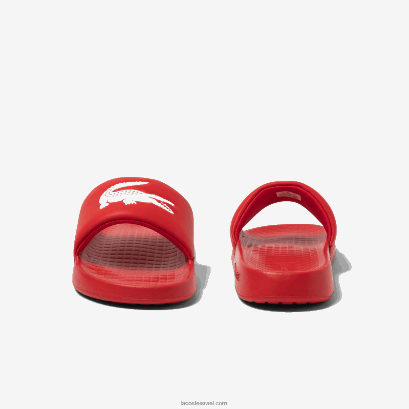 Lacoste שקופיות סינתטיות croco 1.0 DZ4D0D1729 אדום לבן 17k גברים - Image 5
