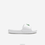 Lacoste שקופיות סינתטיות croco 1.0 DZ4D0D2685 לבן/ירוק 082 נשים