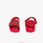 Lacoste שקופיות סינתטיות עם רצועה l.30 DZ4D0D2971 אדום ירוק t2q תינוקות - Image 5