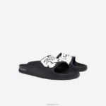 Lacoste שקופיות סינתטיות של קרוקו 2.0 DZ4D0D1754 שחור ולבן 312 גברים - Image 2