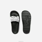 Lacoste שקופיות סינתטיות של קרוקו 2.0 DZ4D0D1754 שחור ולבן 312 גברים - Image 4