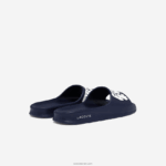 Lacoste שקופיות סינתטיות של קרוקו 2.0 DZ4D0D1755 נייבי ולבן 092 גברים - Image 3