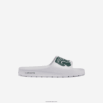Lacoste שקופיות סינתטיות של קרוקו 2.0 DZ4D0D1756 לבן וירוק כהה 1r5 גברים