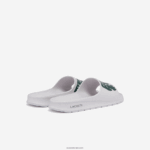 Lacoste שקופיות סינתטיות של קרוקו 2.0 DZ4D0D1756 לבן וירוק כהה 1r5 גברים - Image 3