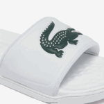 Lacoste שקופיות רצועת לוגו סינטטי croco dualiste DZ4D0D2700 לבן וירוק כהה 1r5 נשים - Image 6
