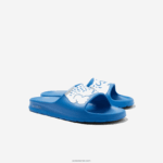 Lacoste שקופיות רצועת לוגו סינטטי קרוקו 2.0 DZ4D0D1897 תכלת לבן 2k7 גברים - Image 2
