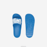 Lacoste שקופיות רצועת לוגו סינטטי קרוקו 2.0 DZ4D0D1897 תכלת לבן 2k7 גברים - Image 4