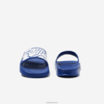 Lacoste שקופיות רצועת לוגו סינטטי קרוקו 2.0 DZ4D0D1898 כחול לבן 221 גברים - Image 5