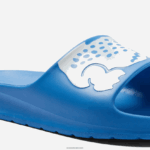 Lacoste שקופיות רצועת לוגו סינטטי קרוקו 2.0 DZ4D0D1897 תכלת לבן 2k7 גברים - Image 6