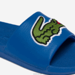 Lacoste שקופיות רצועת לוגו סינטטי קרוקו DZ4D0D1773 כחול ירוק bg3 גברים - Image 6