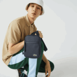 Lacoste שקית קנבס שטוחה קטנה מצופה lcst DZ4D0D2016 eclipse b88 גברים