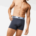 Lacoste תא מטען ג'רזי פוליאסטר ממוחזר, חבילה 3 DZ4D0D1561 שחור אפור כהה לבן shq גברים - Image 6