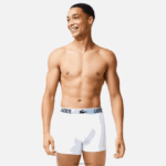 Lacoste תא מטען ג'רזי פוליאסטר ממוחזר, חבילה 3 DZ4D0D1561 שחור אפור כהה לבן shq גברים - Image 7