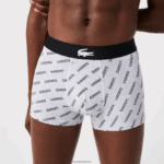 Lacoste תא מטען כותנה מתיחה 3 חבילות DZ4D0D1431 שחור אפור chine לבן eqd גברים - Image 3