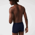 Lacoste תא מטען כותנה מתיחה לא תואם 3 חבילות DZ4D0D1341 ירוק נייבי כחול לבן p52 גברים - Image 3