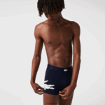 Lacoste תא מטען כותנה מתיחה לא תואם 3 חבילות DZ4D0D1342 לבן אפור סיני כחול כהה שחור גברים - Image 7