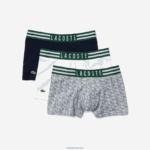 Lacoste תא מטען כותנה עם פסים, חבילה 3 DZ4D0D1396 אפור chine לבן כחול כהה tya גברים - Image 5