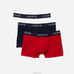 Lacoste תא מטען מיקרופייבר 3 חבילות DZ4D0D1462 חוק כהה כחול לבן אדום גברים - Image 5
