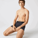 Lacoste תא מטען מיקרופייבר במותן פסים, חבילה 3 DZ4D0D1528 אפור כהה אדום כחול שחור 8w3 גברים