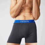 Lacoste תא מטען מיקרופייבר במותן פסים, חבילה 3 DZ4D0D1528 אפור כהה אדום כחול שחור 8w3 גברים - Image 4