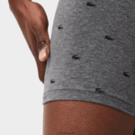 Lacoste תא מכנסיים בוקסר בעיצוב רגיל, חבילה 3 DZ4D0D1328 שחור אפור chine vdp גברים - Image 8