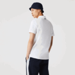 Lacoste תג כותנה פיקה פולו בכושר רגיל DZ4D0D913 לבן 001 גברים - Image 3