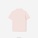 Lacoste תג קומיקס כותנה אורגנית פיקה פולו DZ4D0D3146 ורוד בהיר t03 ילדים - Image 2