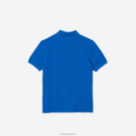 Lacoste תג קומיקס כותנה אורגנית פיקה פולו DZ4D0D3145 כחול k1q ילדים - Image 3