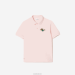 Lacoste תג קומיקס כותנה אורגנית פיקה פולו DZ4D0D3146 ורוד בהיר t03 ילדים