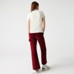Lacoste תוצרת צרפת כותנה אורגנית בגזרה קלה בכושר פיקה DZ4D0D2507 לבן אדום כחול xkp נשים - Image 2